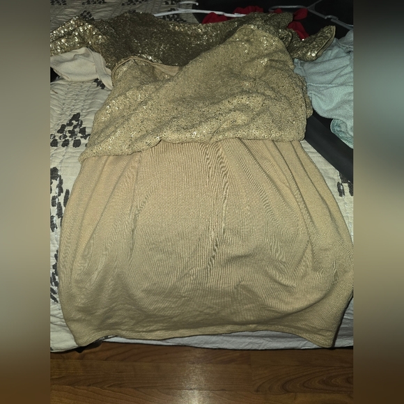 Abercrombie gold sequin medium dress - Picture 5 of 6